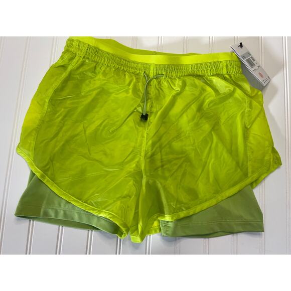 NWT Nike Icon Clash Tempo Neon Green Running Shorts Activewear - Size Women's XS - Picture 1 of 6